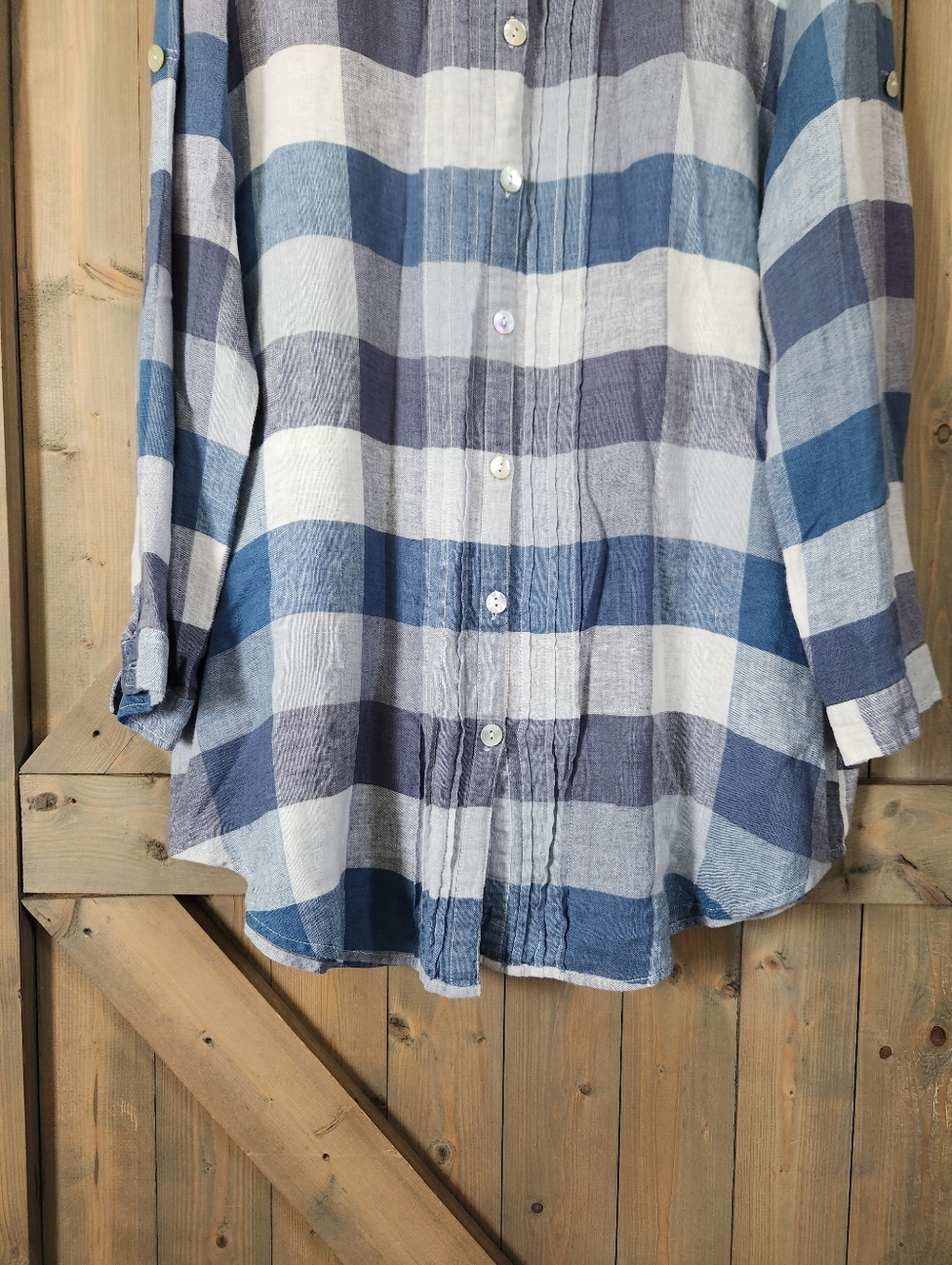 Matchpoint Linen Tunic Button Front Large - Picture 3 of 8
